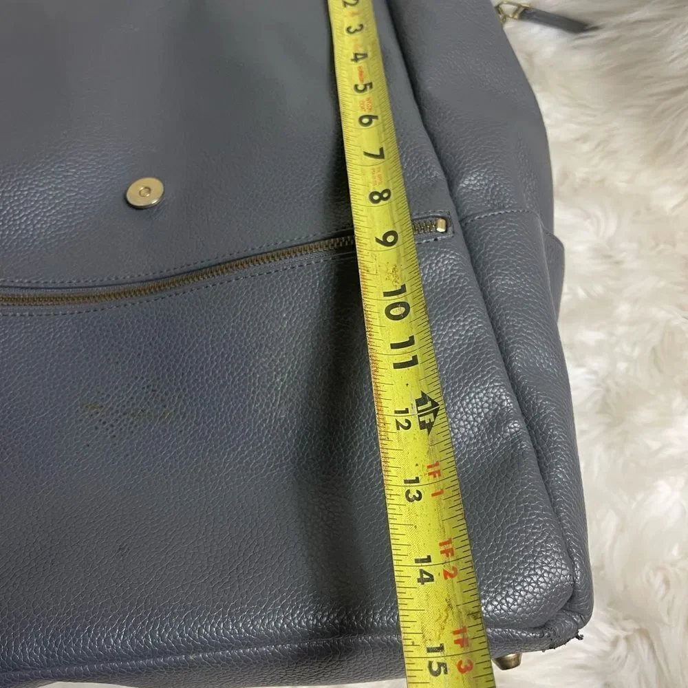 Freshly Picked Diaper Bag convertible backpack Synthetic Gray brass hardwares.